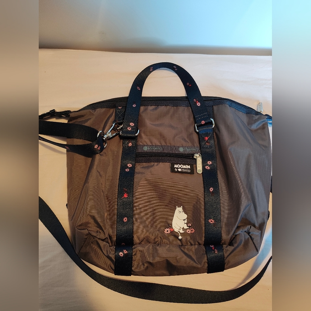 Brown Moomin Tote Bag with Black Straps